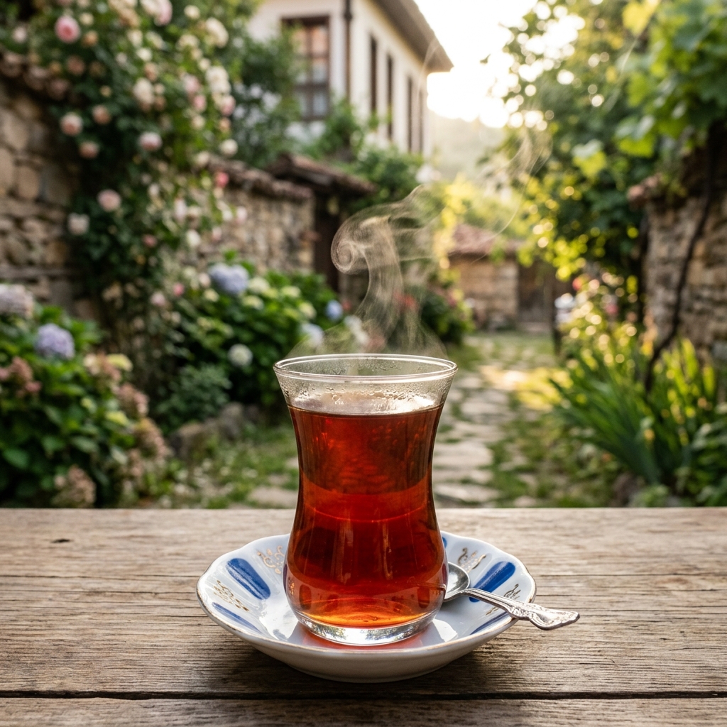 Odun Ateşinde Çay (Bardak)